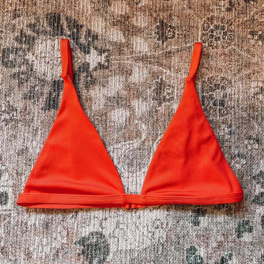 PacSun La hearts red Khloe rib triangle bikini top